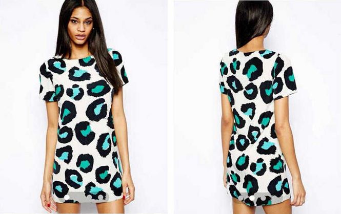 Hovedbilde Sexy leopardmønstret topp/mini kjole