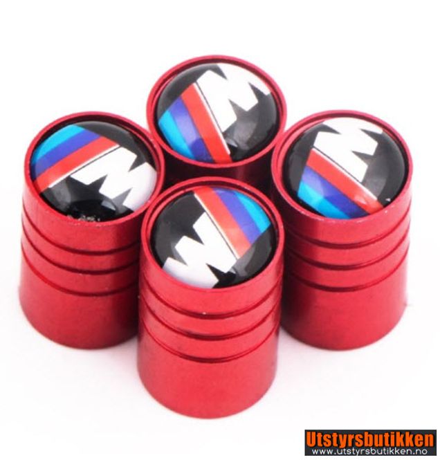 Hovedbilde Ventilhetter BMW M-Teknikk - 4 pk rund rød