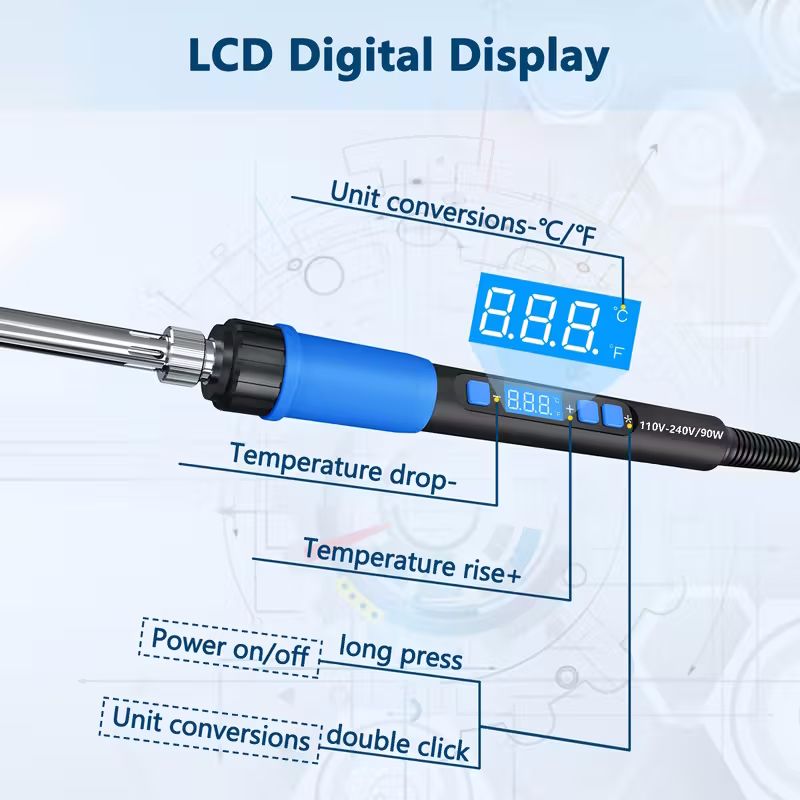 Loddebolt - 90 W - justerbar temperatur
